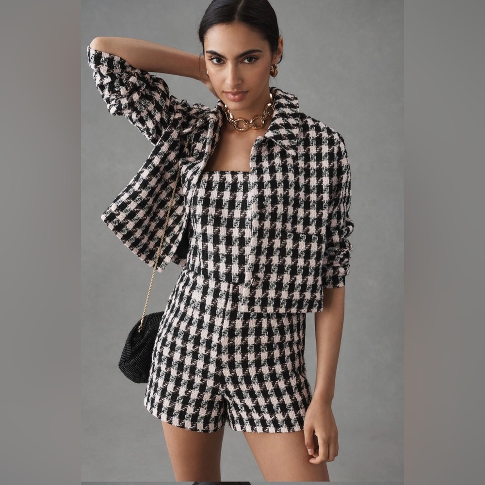 Hutch Black and White Houndstooth Jacket